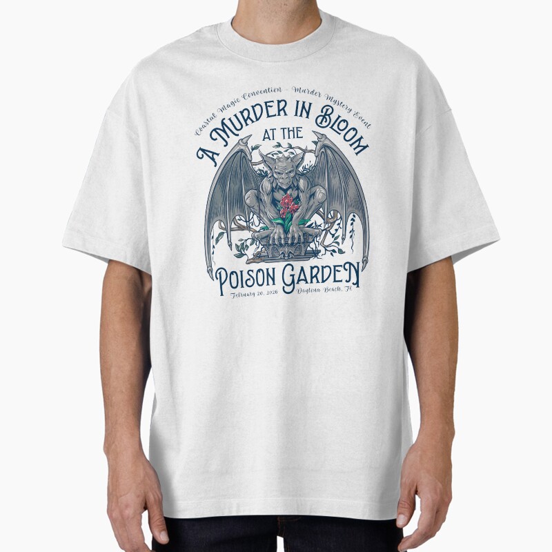 Coastal Magic Convention 2026: A Murder In Bloom Unisex Graphic T Shirt  Short Sleeve Tee Everyday Casual Wear
