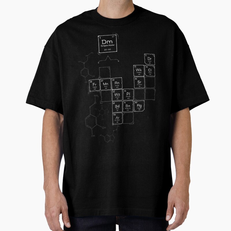 Chemistry Of Roleplay | Dnd Science Of D20  Unisex Graphic T Shirt  Short Sleeve Tee Everyday Casual Wear