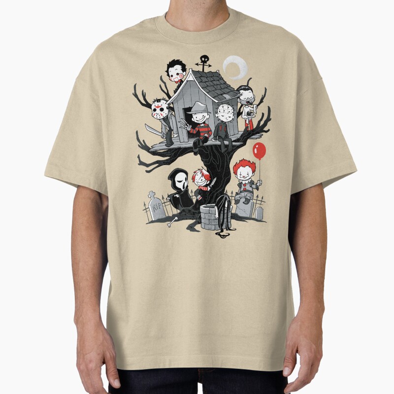 Horror House Unisex Graphic T Shirt  Short Sleeve Tee Everyday Casual Wear
