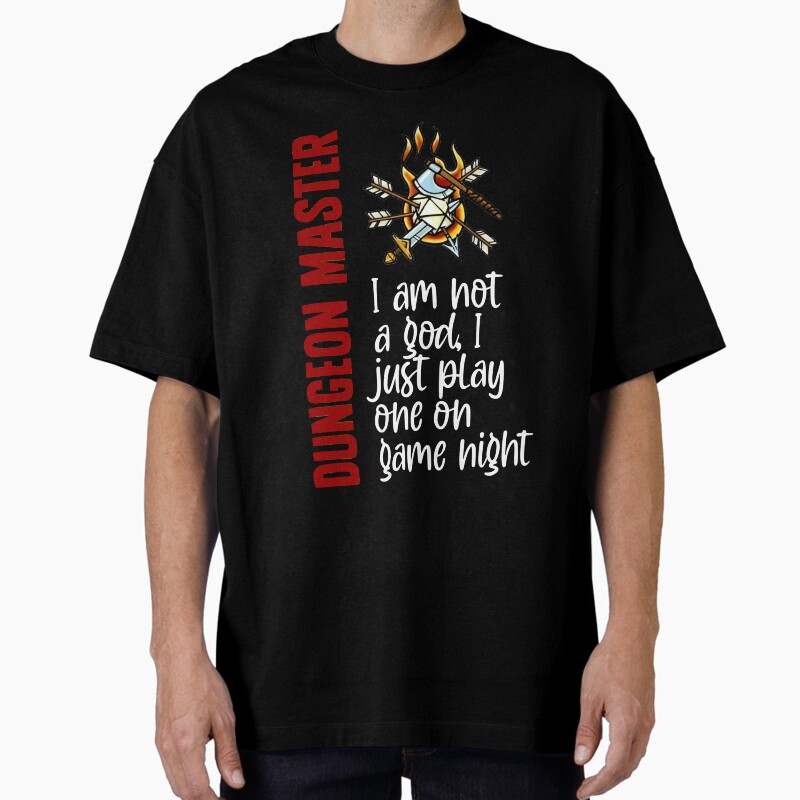 Dungeon Master God Unisex Graphic T Shirt  Short Sleeve Tee Everyday Casual Wear