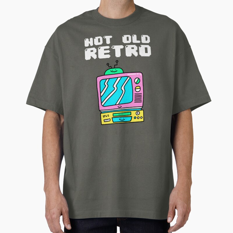 Not Old, Retro - Vintage Tv And Vhs Recorder Unisex Graphic T Shirt  Short Sleeve Tee Everyday Casual Wear