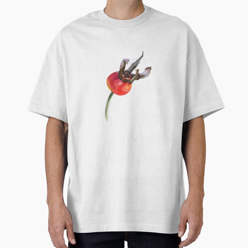 Red Rose Hip In Watercolour  Unisex Graphic T Shirt  Short Sleeve Tee Everyday Casual Wear