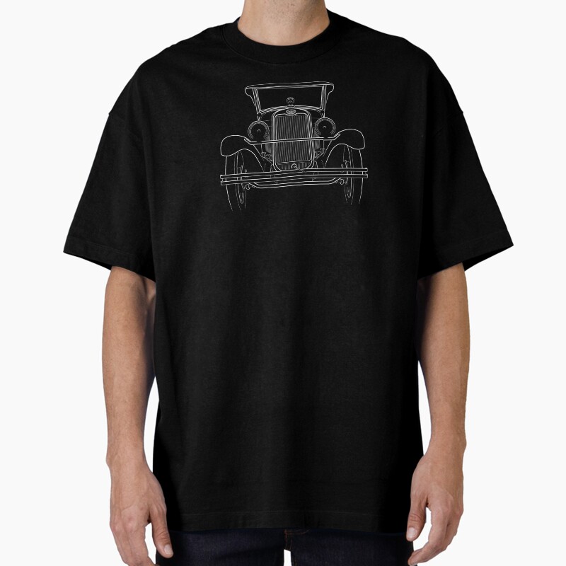 1928 Chevy Series Ab National - Front Stencil, White Unisex Graphic T Shirt  Short Sleeve Tee Everyday Casual Wear