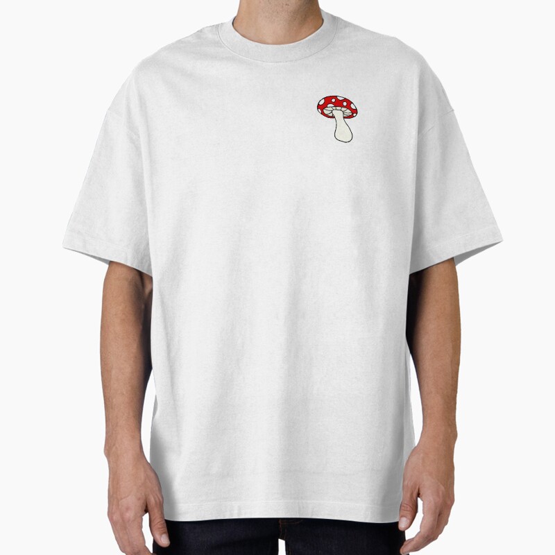 Red Toadstool Mushroom Unisex Graphic T Shirt  Short Sleeve Tee Everyday Casual Wear