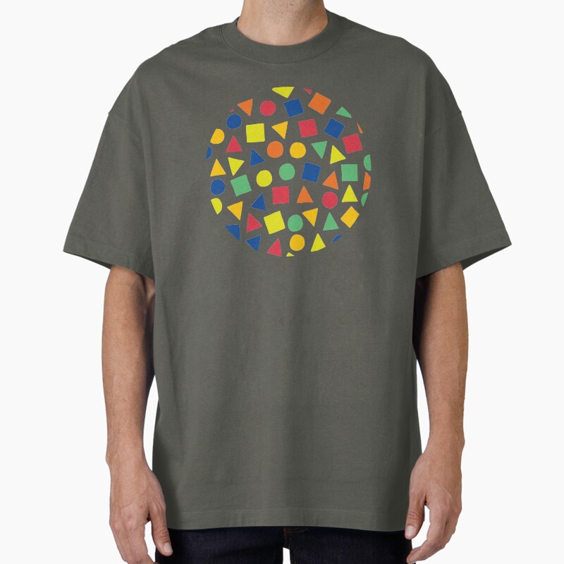 Colorful Geometric Shapes Unisex Graphic T Shirt  Short Sleeve Tee Everyday Casual Wear