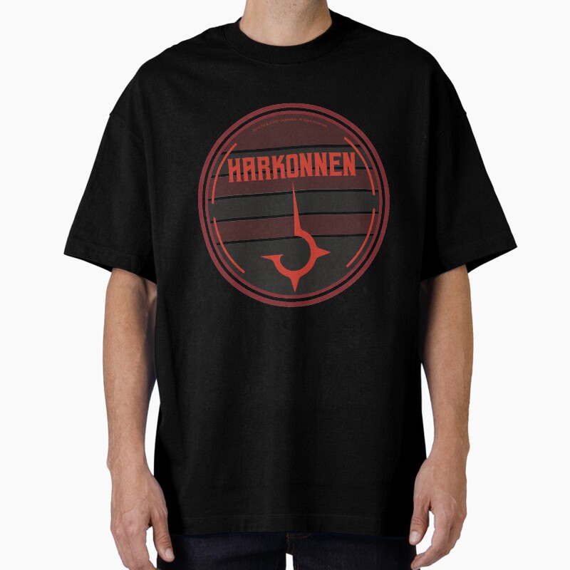 Harkonnen House Circular Art Design (On Black) - Dune (2021 Film) Unisex Graphic T Shirt  Short Sleeve Tee Everyday Casual Wear
