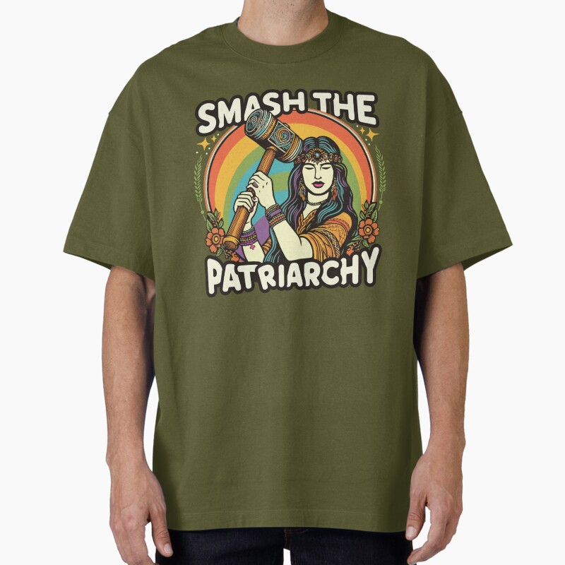 Smash The Patriarchy Unisex Graphic T Shirt  Short Sleeve Tee Everyday Casual Wear