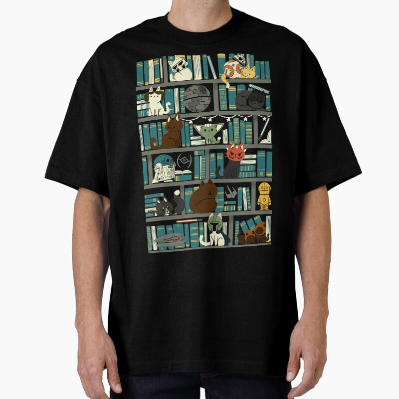 Library Kitten Wars Unisex Graphic T Shirt  Short Sleeve Tee Everyday Casual Wear