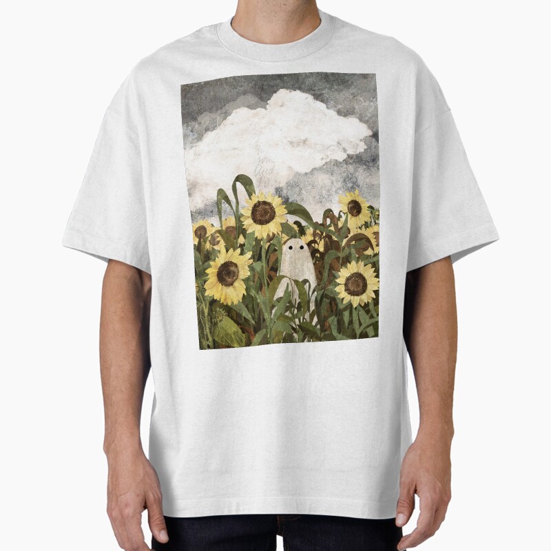 There'S A Ghost In The Sunflower Field Again... Unisex Graphic T Shirt  Short Sleeve Tee Everyday Casual Wear
