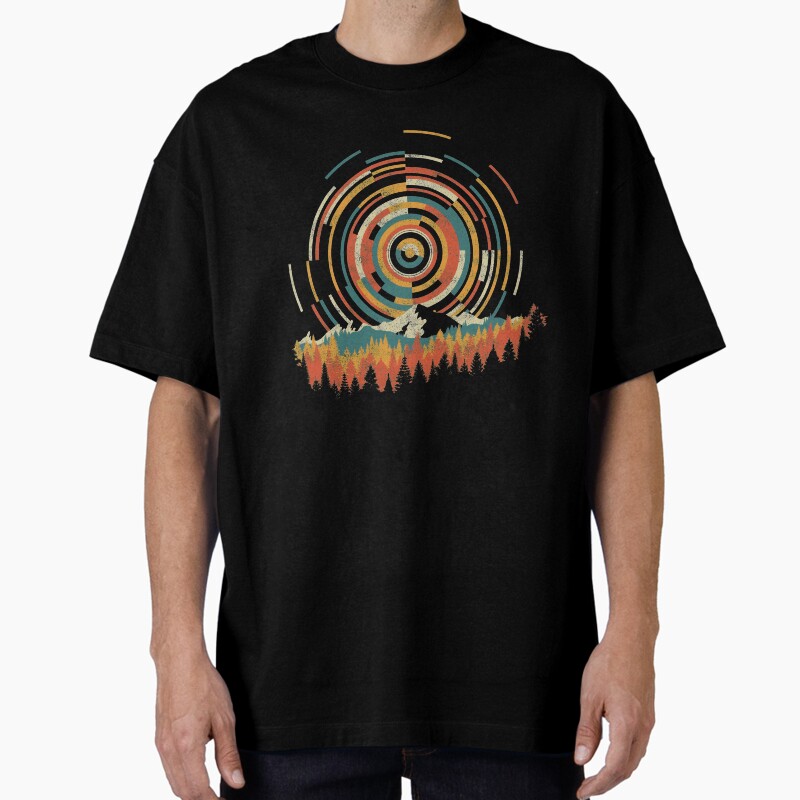 The Geometry Of Sunrise Unisex Graphic T Shirt  Short Sleeve Tee Everyday Casual Wear