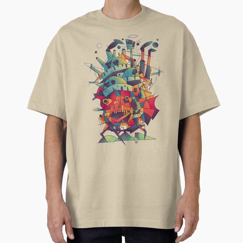 Moving Castle Unisex Graphic T Shirt  Short Sleeve Tee Everyday Casual Wear