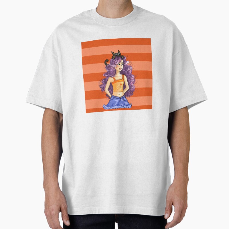 Witch And Her Cat Unisex Graphic T Shirt  Short Sleeve Tee Everyday Casual Wear