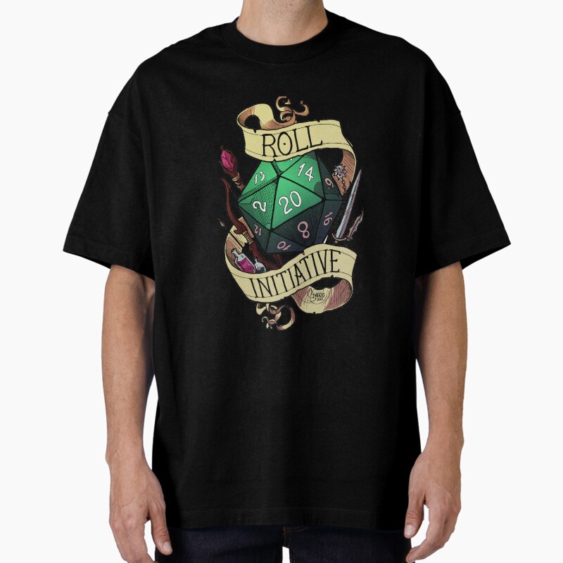 Roll Initiative Unisex Graphic T Shirt  Short Sleeve Tee Everyday Casual Wear