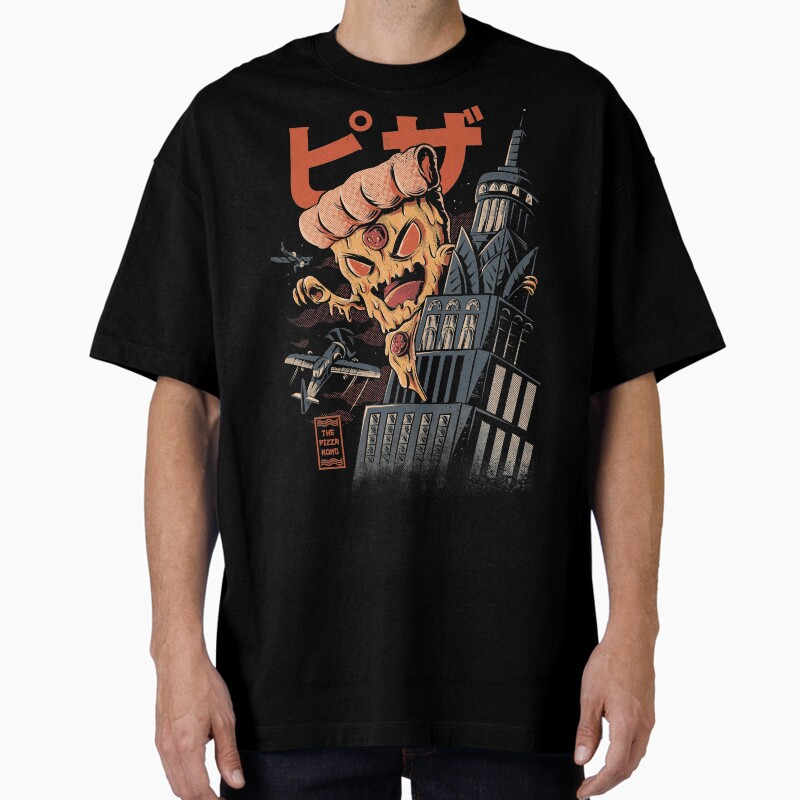 Pizza Kong Unisex Graphic T Shirt  Short Sleeve Tee Everyday Casual Wear