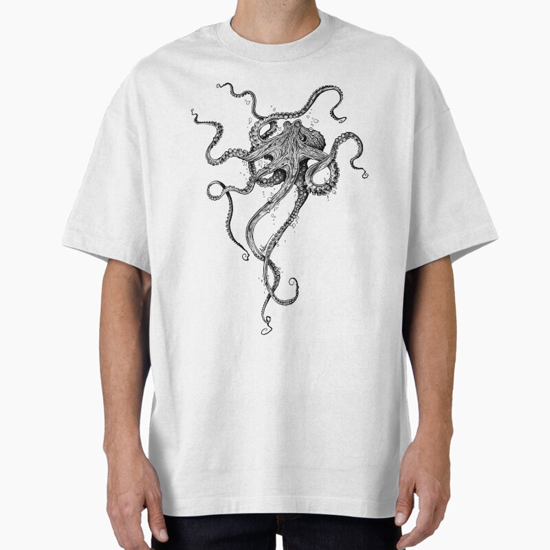 Octopus Unisex Graphic T Shirt  Short Sleeve Tee Everyday Casual Wear