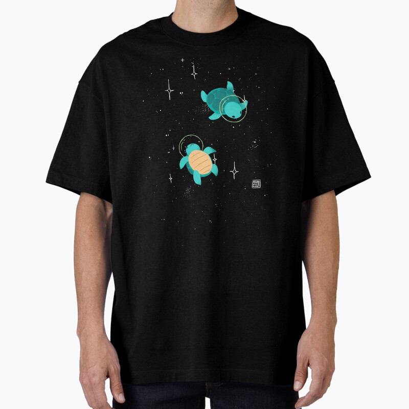 Space Turtles Unisex Graphic T Shirt  Short Sleeve Tee Everyday Casual Wear
