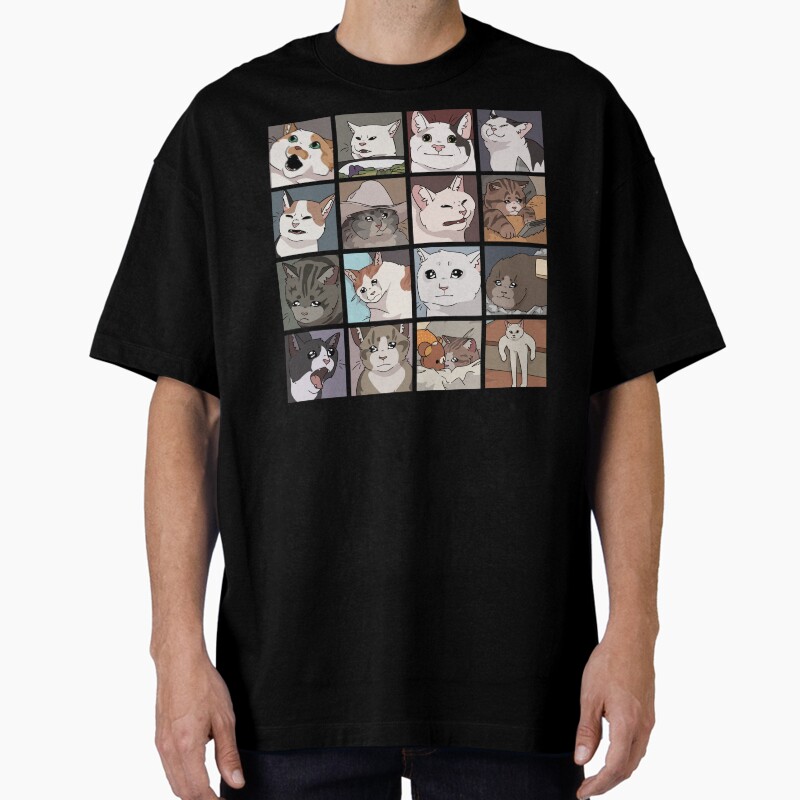 Meme Cats 2.0 Unisex Graphic T Shirt  Short Sleeve Tee Everyday Casual Wear