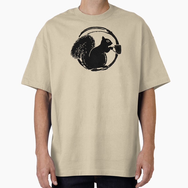 Coffee Squirrel Unisex Graphic T Shirt  Short Sleeve Tee Everyday Casual Wear