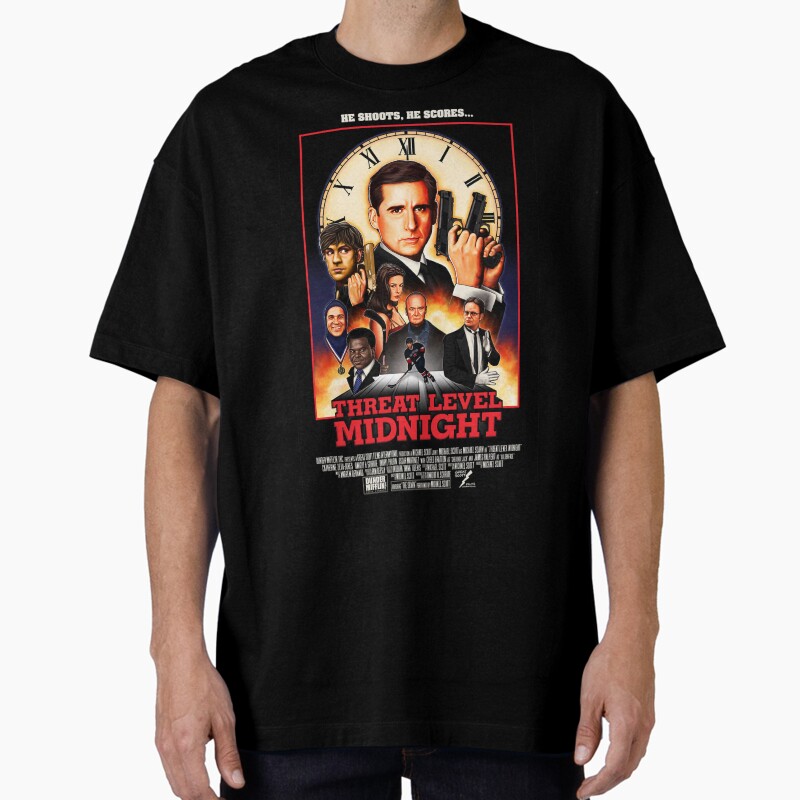 Threat Level Midnight Unisex Graphic T Shirt  Short Sleeve Tee Everyday Casual Wear