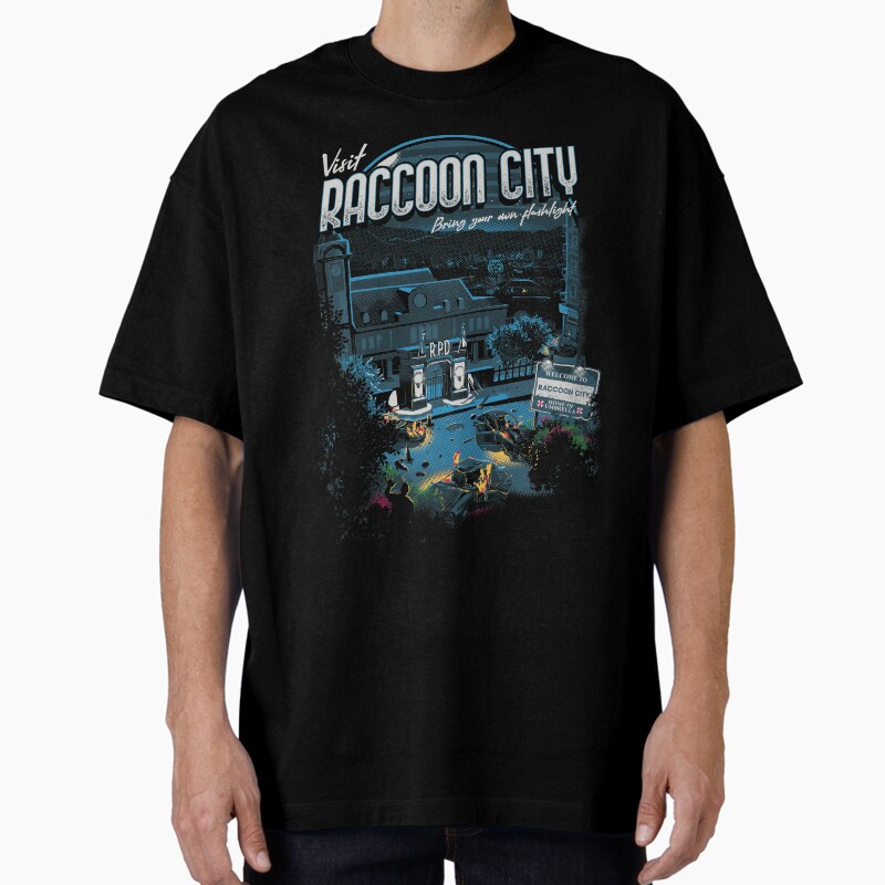 Visit Raccoon City Unisex Graphic T Shirt  Short Sleeve Tee Everyday Casual Wear