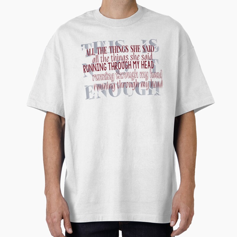 All The Things She Said Running Through My Head | Heated Rivalry Unisex Graphic T Shirt  Short Sleeve Tee Everyday Casual Wear