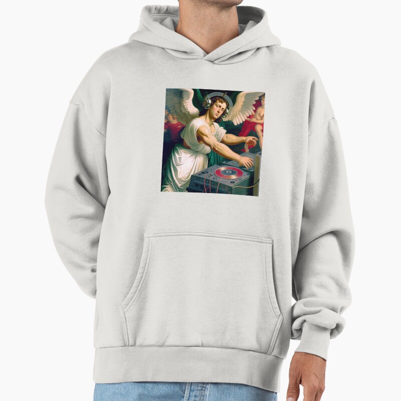 Angel Dj Renaissance Remix Unisex Hoodie Pullover Casual Streetwear Graphic Print