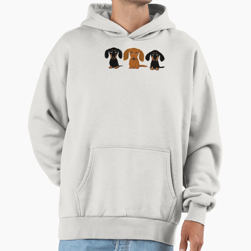 Three Doxies Unisex Hoodie Pullover Casual Streetwear Graphic Print