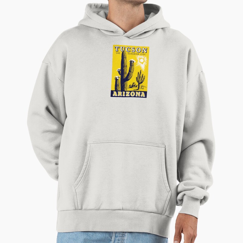 1940s Tucson Arizona Unisex Hoodie Pullover Casual Streetwear Graphic Print