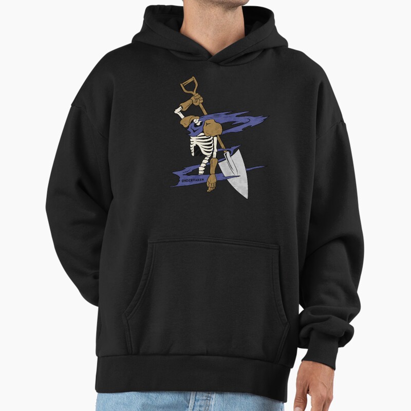 Eighty Six Undertaker Unisex Hoodie Pullover Casual Streetwear Graphic Print