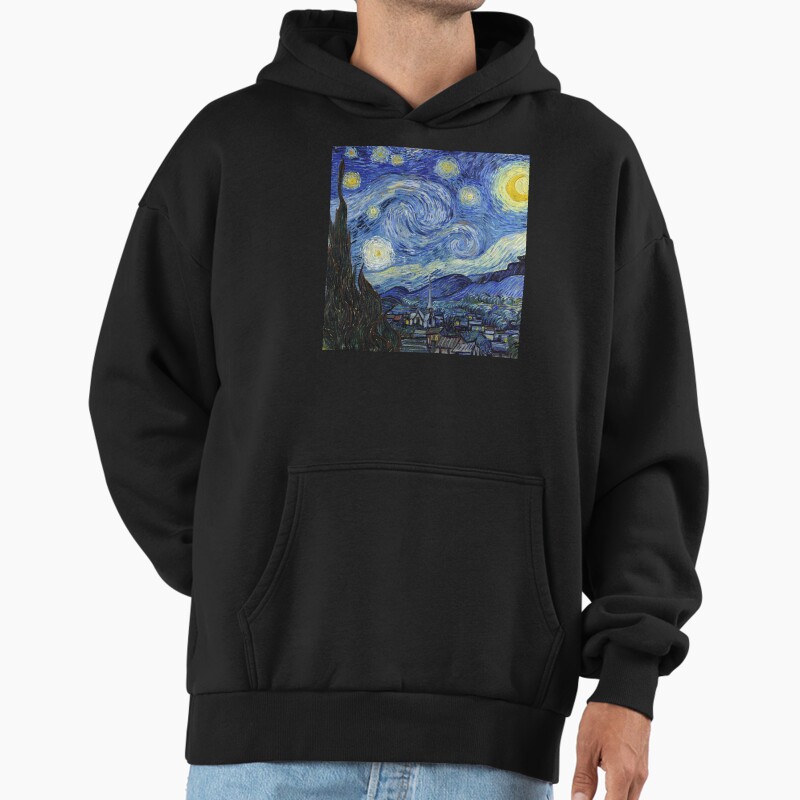 Starry Night - Vincent Van Gogh Unisex Hoodie Pullover Casual Streetwear Graphic Print