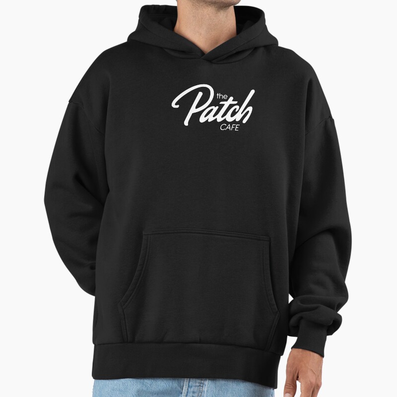 The Patch Cafe Staff Shirt Unisex Hoodie Pullover Casual Streetwear Graphic Print