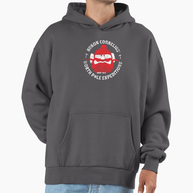 Yukon Cornelius North Pole Expeditions Unisex Hoodie Pullover Casual Streetwear Graphic Print
