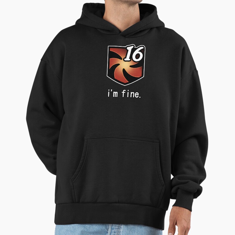 "I'M Fine" Vuln Stacks [Ffxiv] Unisex Hoodie Pullover Casual Streetwear Graphic Print