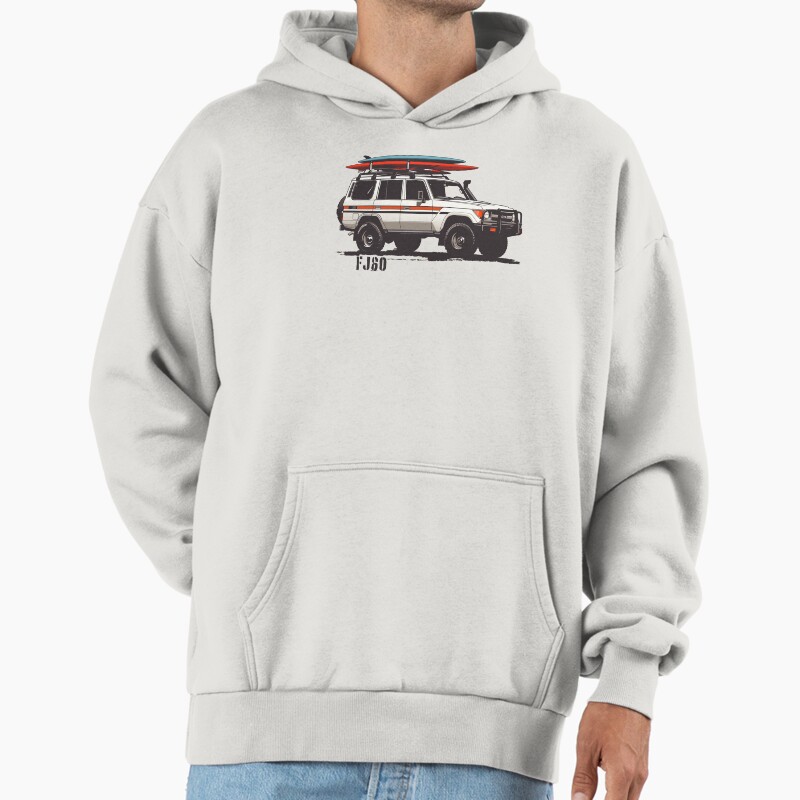 Toyota Land Cruiser Fj60 Surf Ready Unisex Hoodie Pullover Casual Streetwear Graphic Print