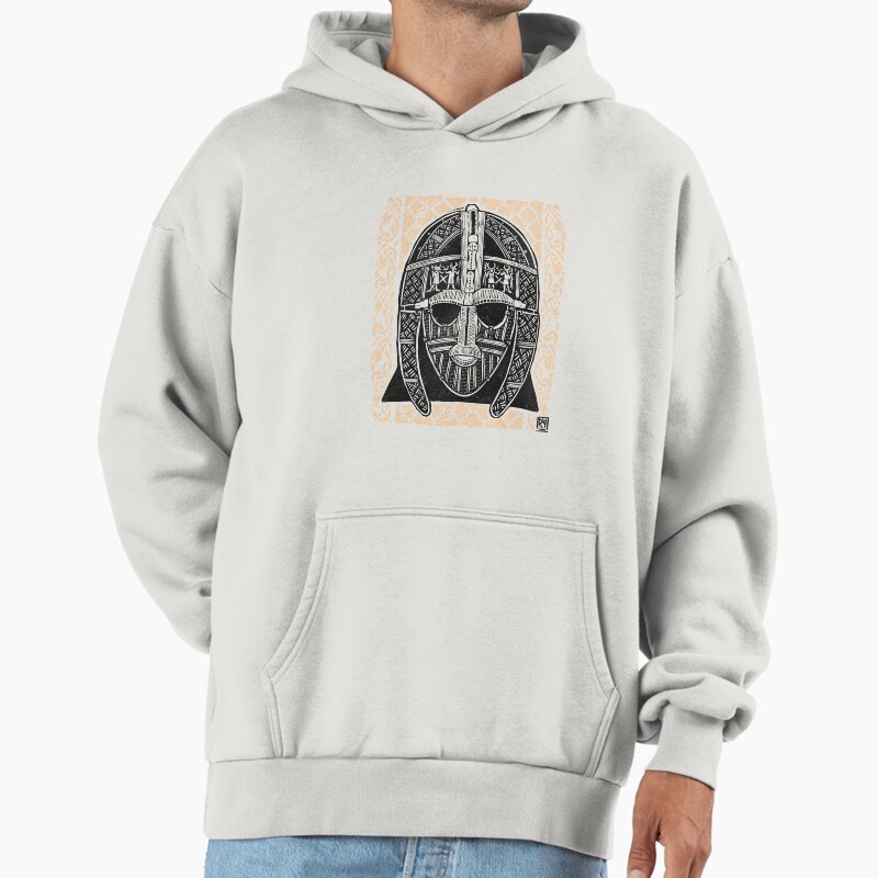 The Sutton Hoo Helmet Unisex Hoodie Pullover Casual Streetwear Graphic Print