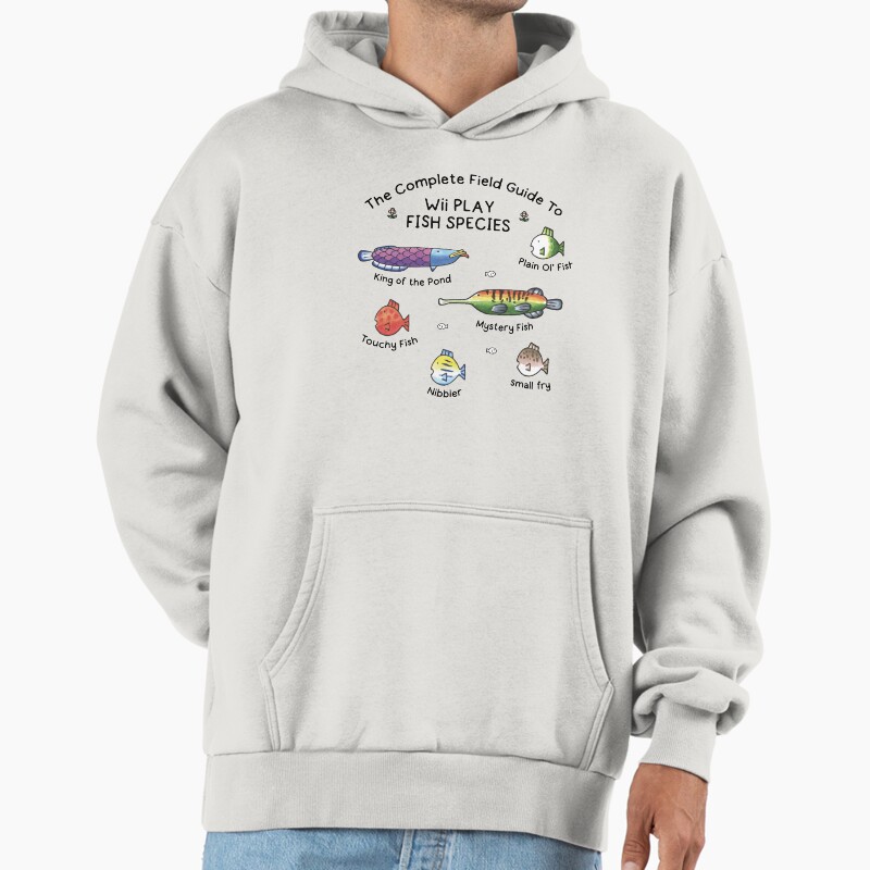Fishing Wii Play Fish Species  Unisex Hoodie Pullover Casual Streetwear Graphic Print