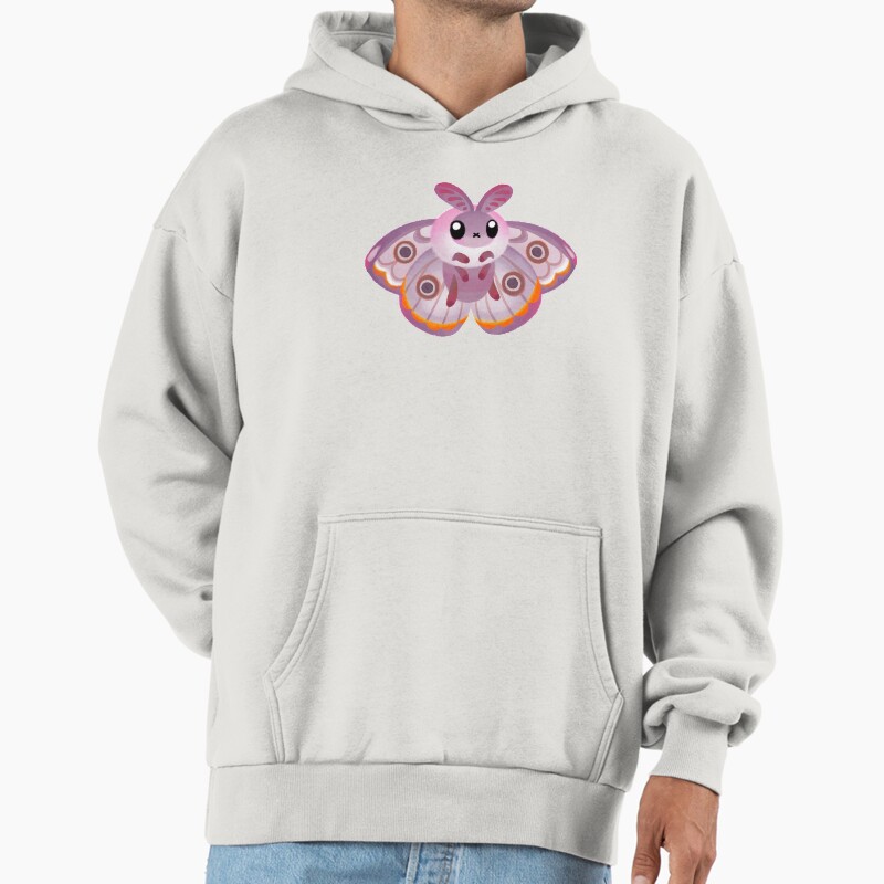 Marbled Emperor Moth Unisex Hoodie Pullover Casual Streetwear Graphic Print