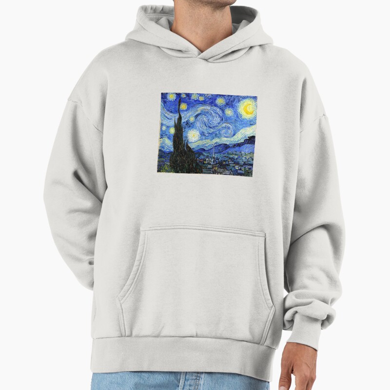 Starry Night Vincent Van Gogh Painting Unisex Hoodie Pullover Casual Streetwear Graphic Print