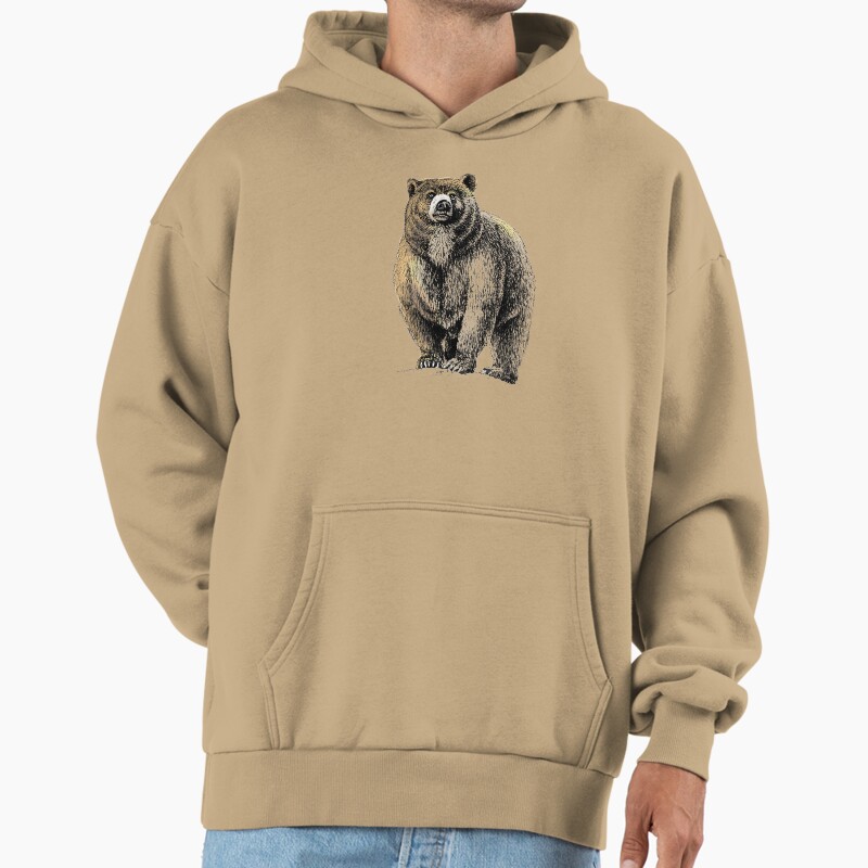 The Great Bear - A Fierce Protector Unisex Hoodie Pullover Casual Streetwear Graphic Print