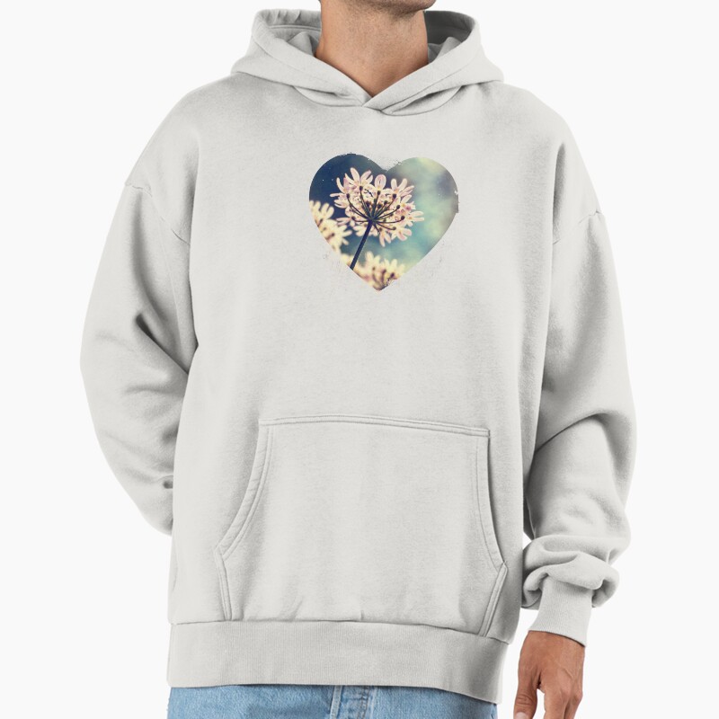 Queen Annes Lace Flowers Unisex Hoodie Pullover Casual Streetwear Graphic Print