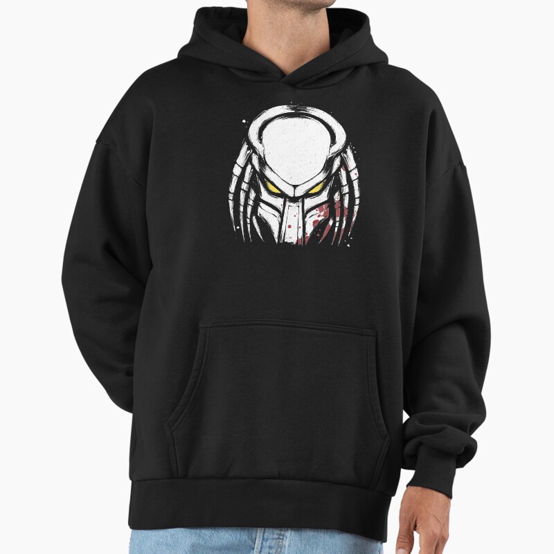 Predator Mask Unisex Hoodie Pullover Casual Streetwear Graphic Print