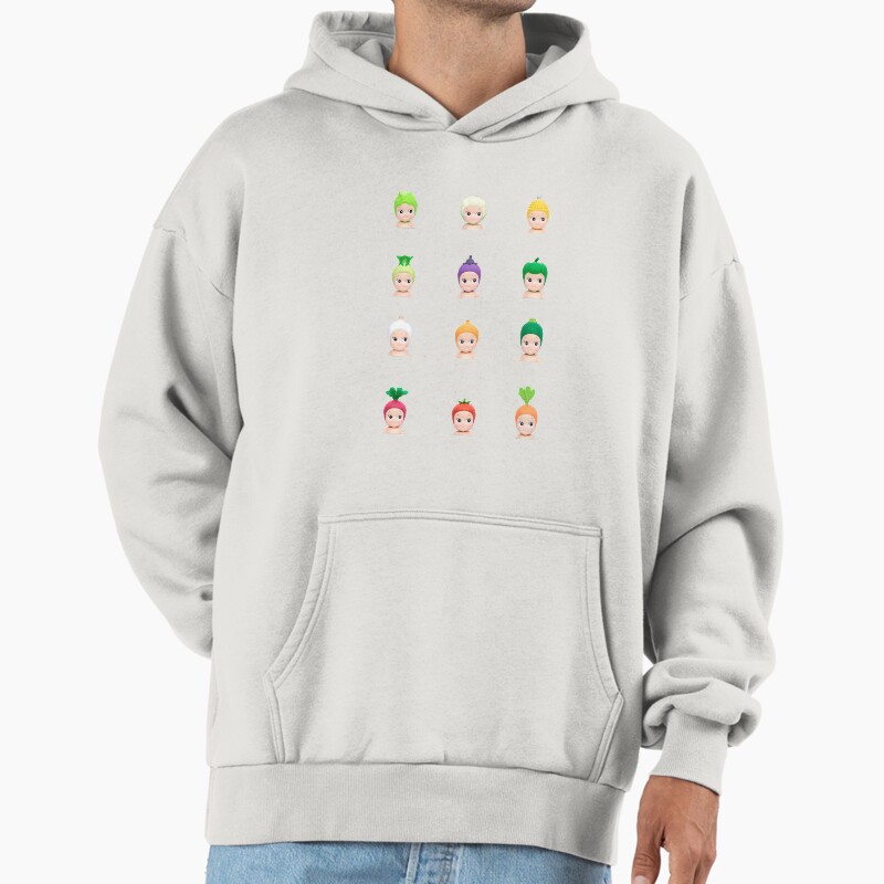 Sonny Angel - Vegetable Series - Set Of 12 Unisex Hoodie Pullover Casual Streetwear Graphic Print