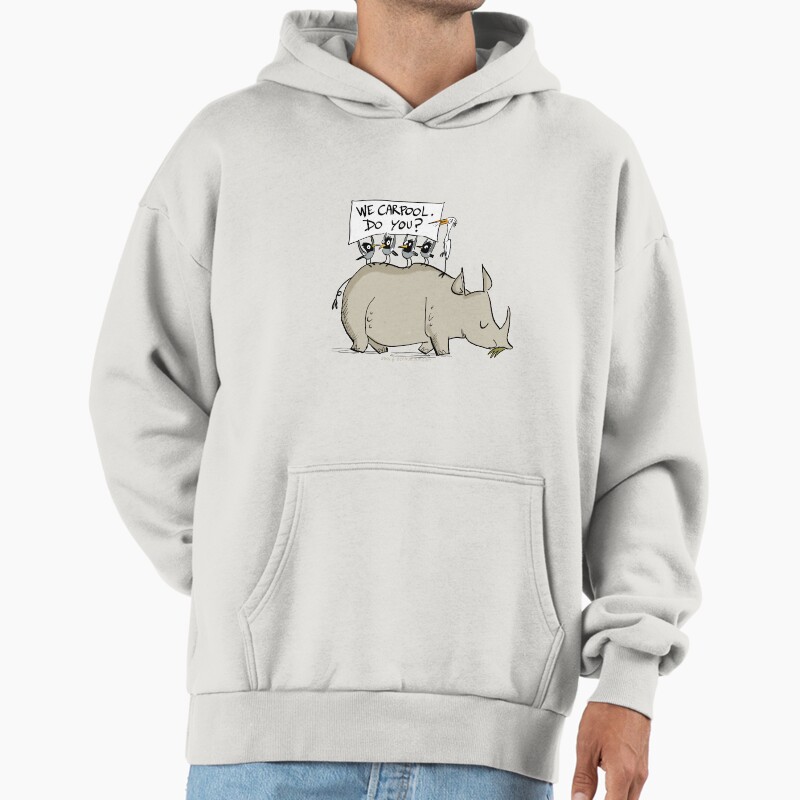 Carpooling Humour Unisex Hoodie Pullover Casual Streetwear Graphic Print
