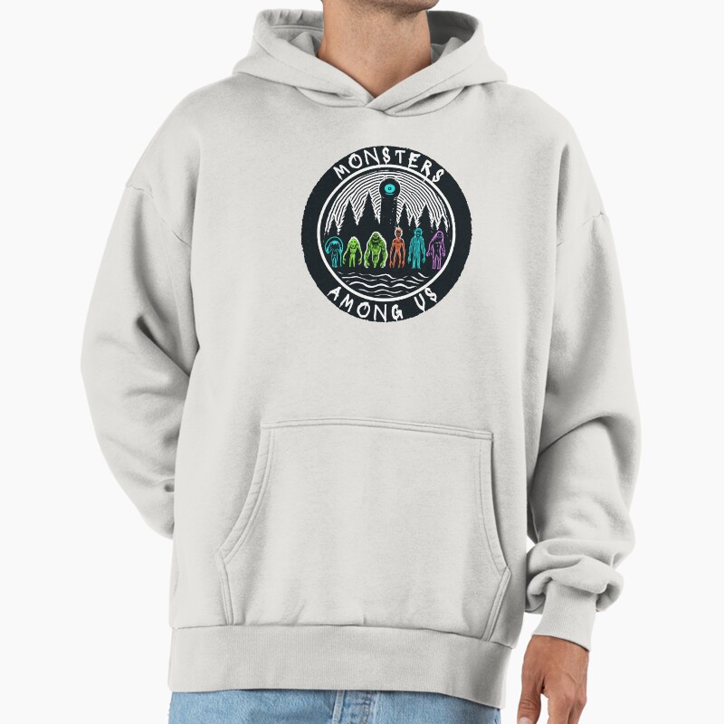 Monsters Among Us Podcast, Mau, Shirt, Mug, Sticker, Hoodie, Etc Unisex Hoodie Pullover Casual Streetwear Graphic Print