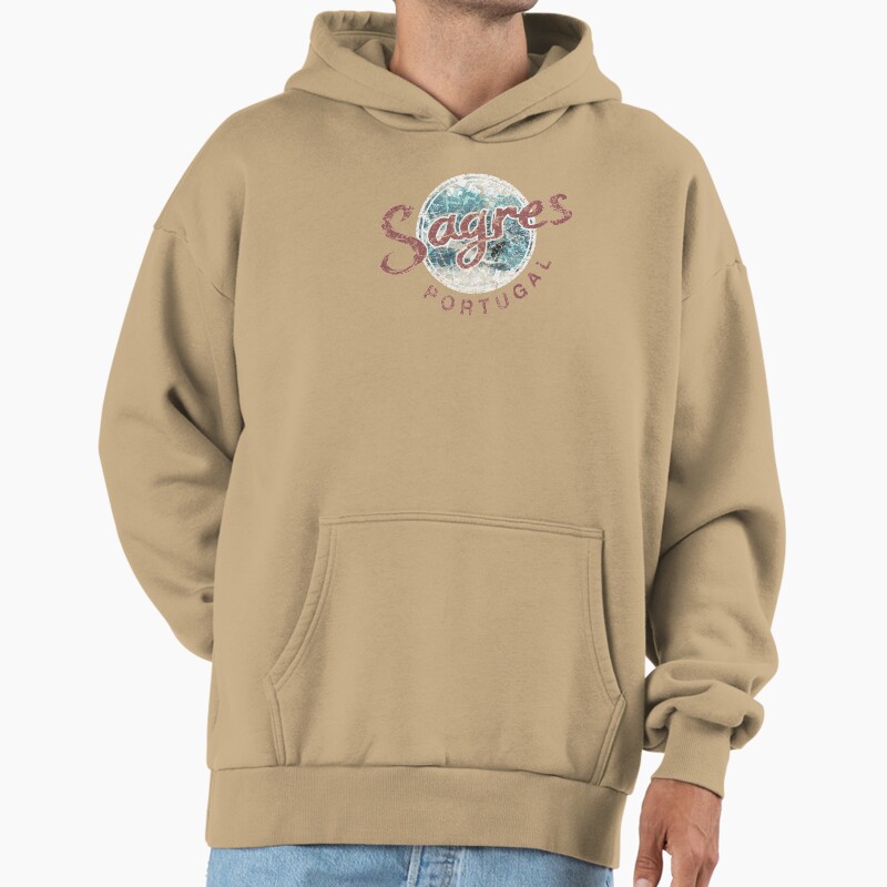Portugal Sagres Vintage Surfing Unisex Hoodie Pullover Casual Streetwear Graphic Print
