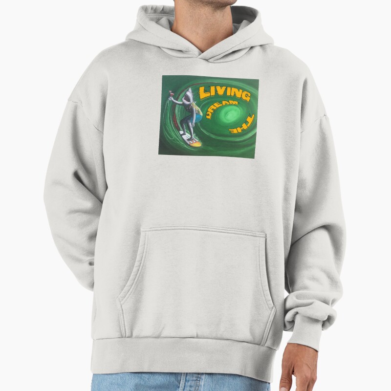 Living The Dream Unisex Hoodie Pullover Casual Streetwear Graphic Print