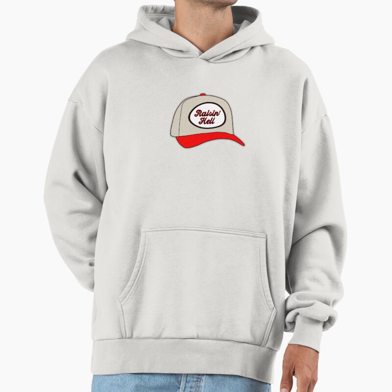Raisin Hell Trucker Hat Unisex Hoodie Pullover Casual Streetwear Graphic Print