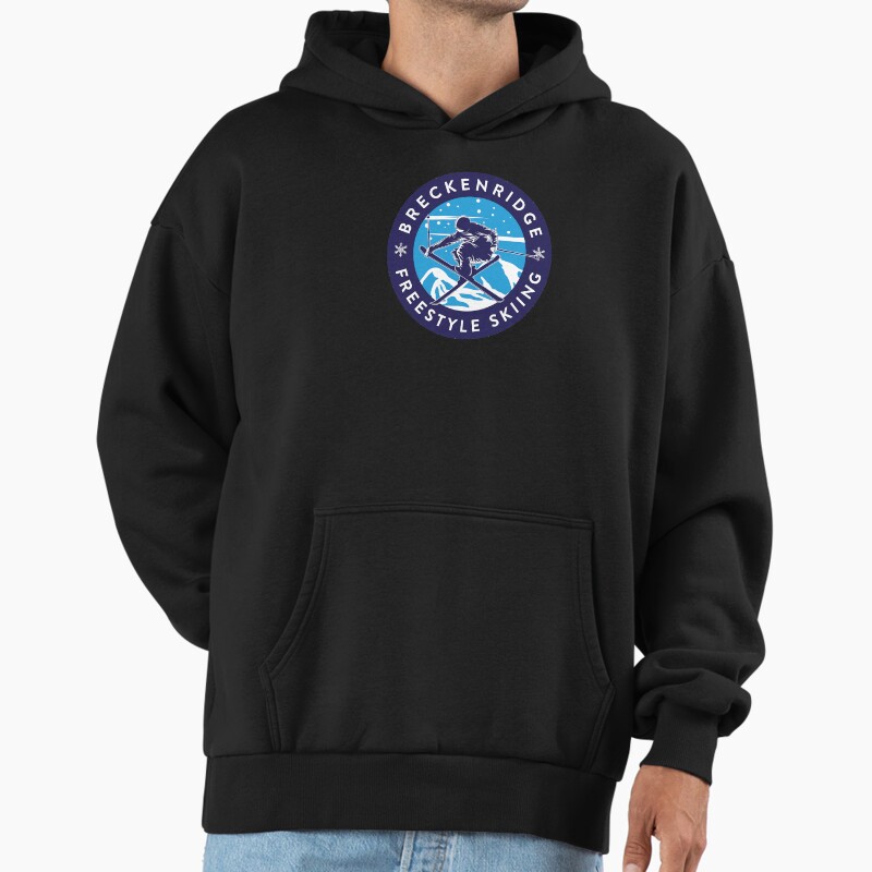 Breckenridge Freestyle Skiing Unisex Hoodie Pullover Casual Streetwear Graphic Print