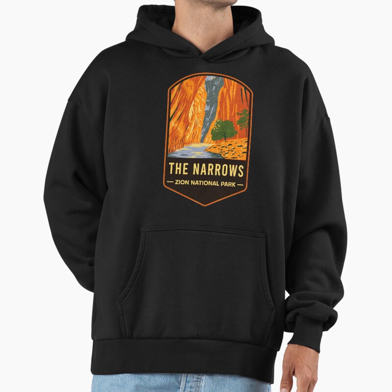 Zion National Park The Narrows Unisex Hoodie Pullover Casual Streetwear Graphic Print