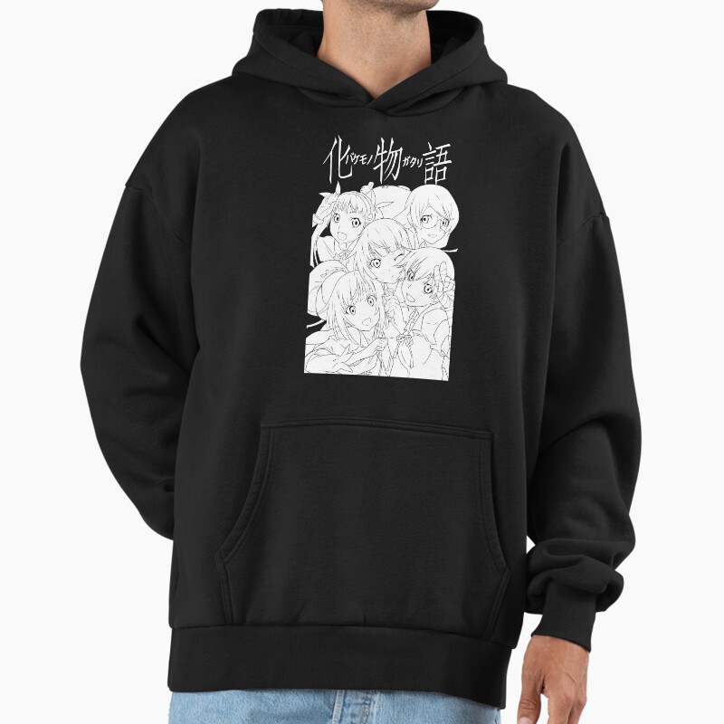 Bakemonogatari Unisex Hoodie Pullover Casual Streetwear Graphic Print